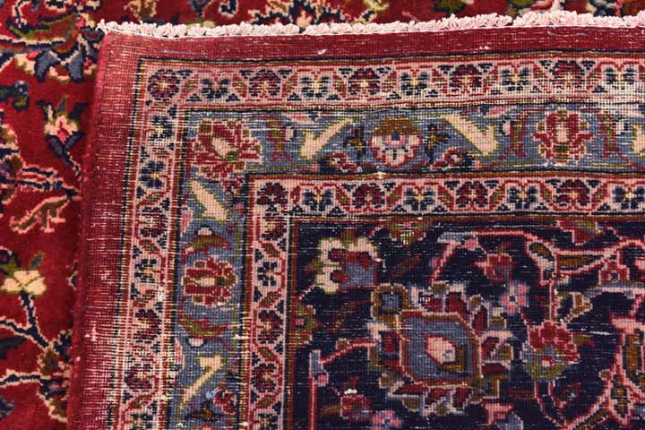9' 9 x 12' 9 Hand Knotted Mashad Persian Wool Rug