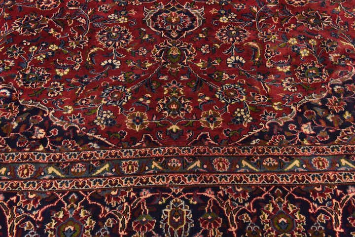 9' 9 x 12' 9 Hand Knotted Mashad Persian Wool Rug