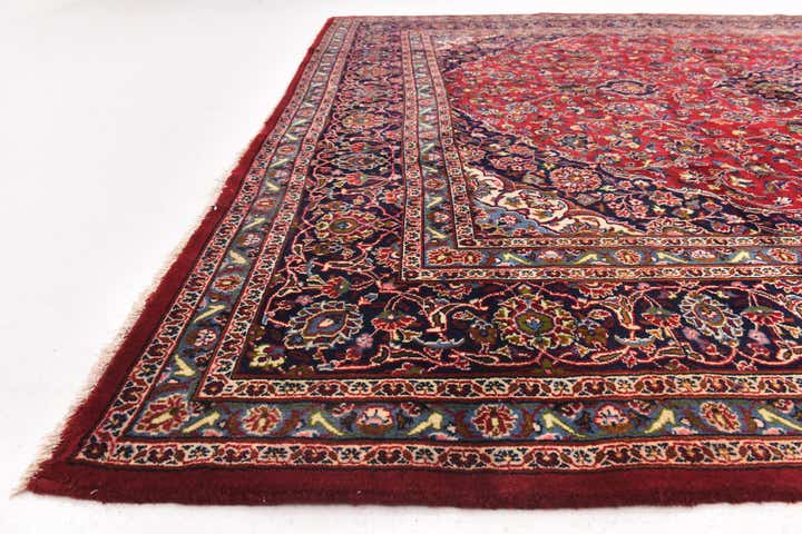 9' 9 x 12' 9 Hand Knotted Mashad Persian Wool Rug