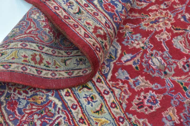9' 10 x 12' 6 Hand Knotted Mashad Persian Wool Rug