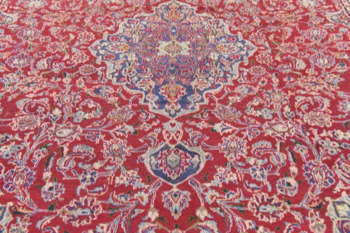 9' 10 x 12' 6 Hand Knotted Mashad Persian Wool Rug
