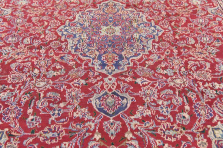 Detail image of 9' 10 x 12' 6 Hand Knotted Mashad Persian Wool Rug
