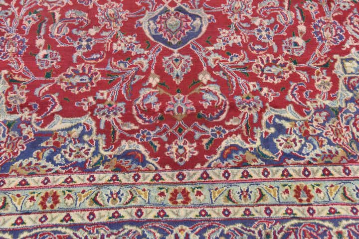 9' 10 x 12' 6 Hand Knotted Mashad Persian Wool Rug