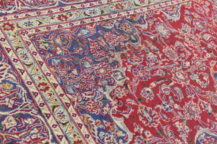 9' 10 x 12' 6 Hand Knotted Mashad Persian Wool Rug