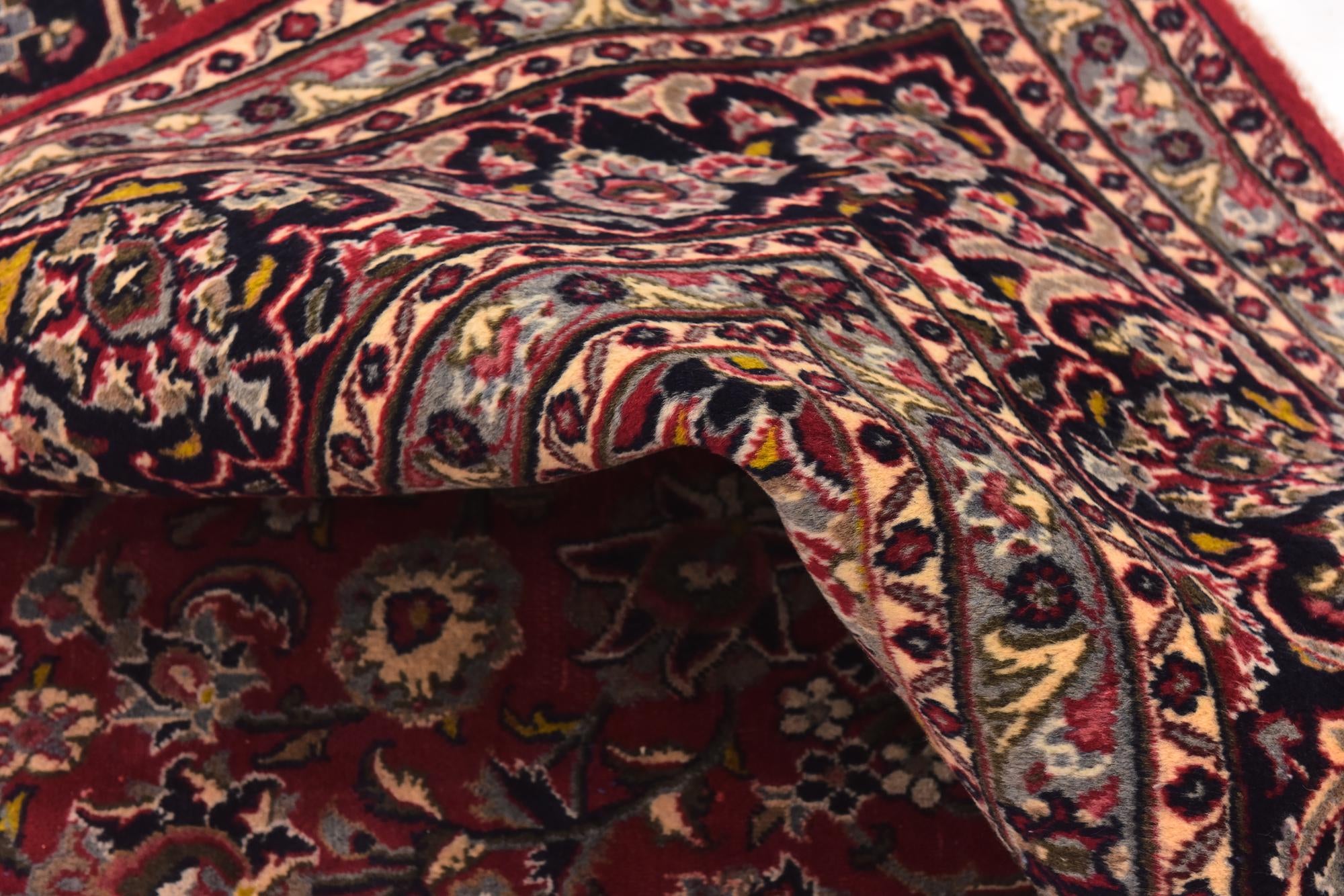 9' 6 x 13' Hand Knotted Mashad Persian Wool Rug