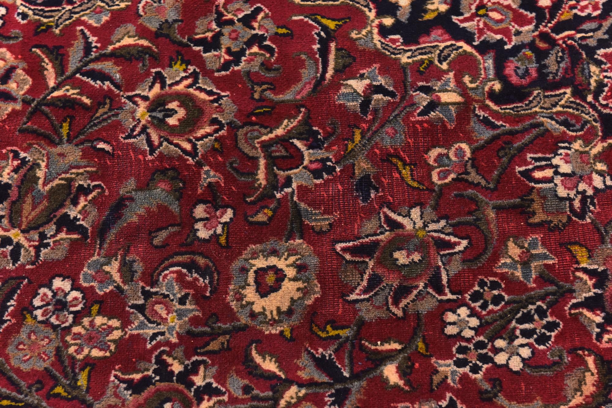 9' 6 x 13' Hand Knotted Mashad Persian Wool Rug