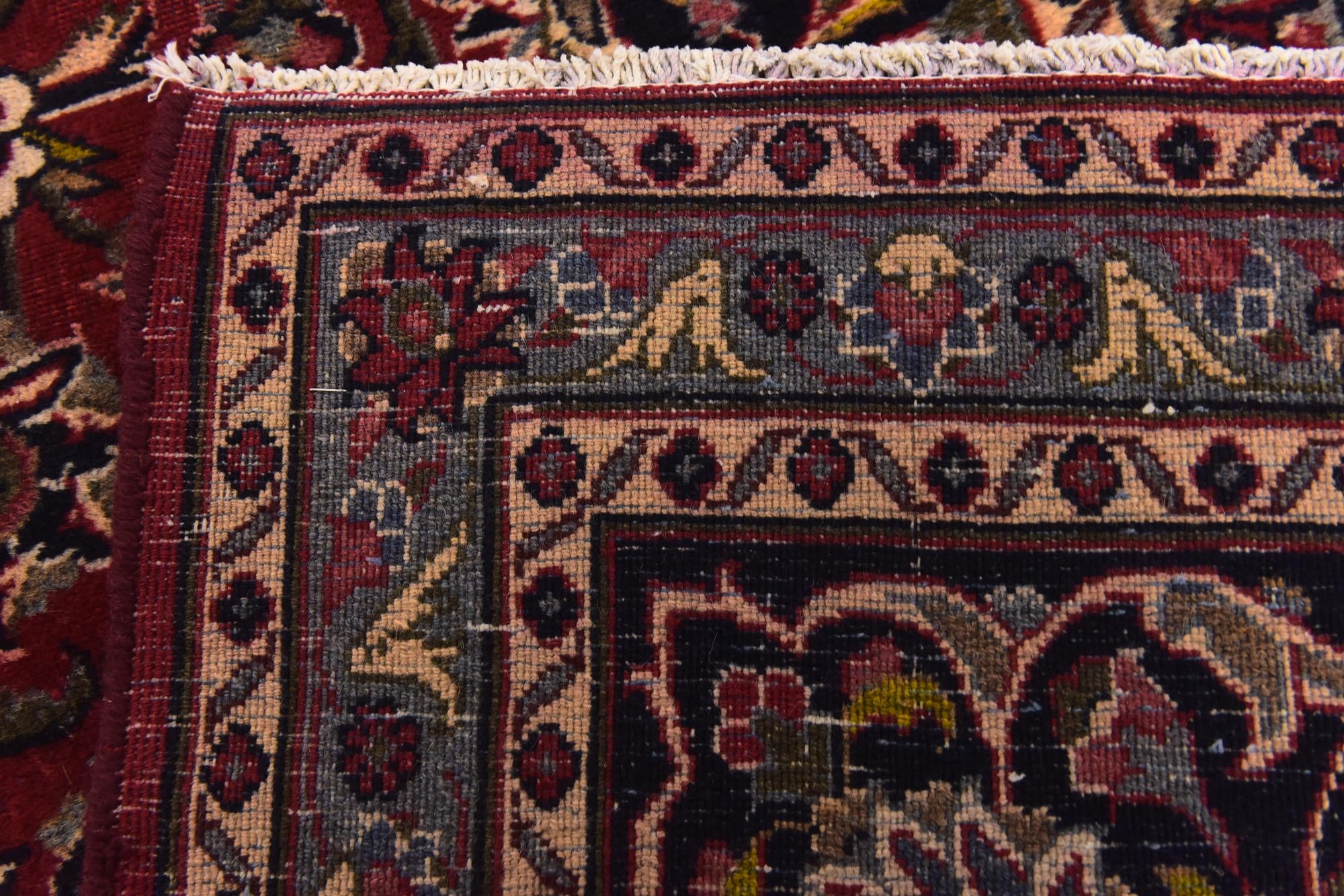 9' 6 x 13' Hand Knotted Mashad Persian Wool Rug