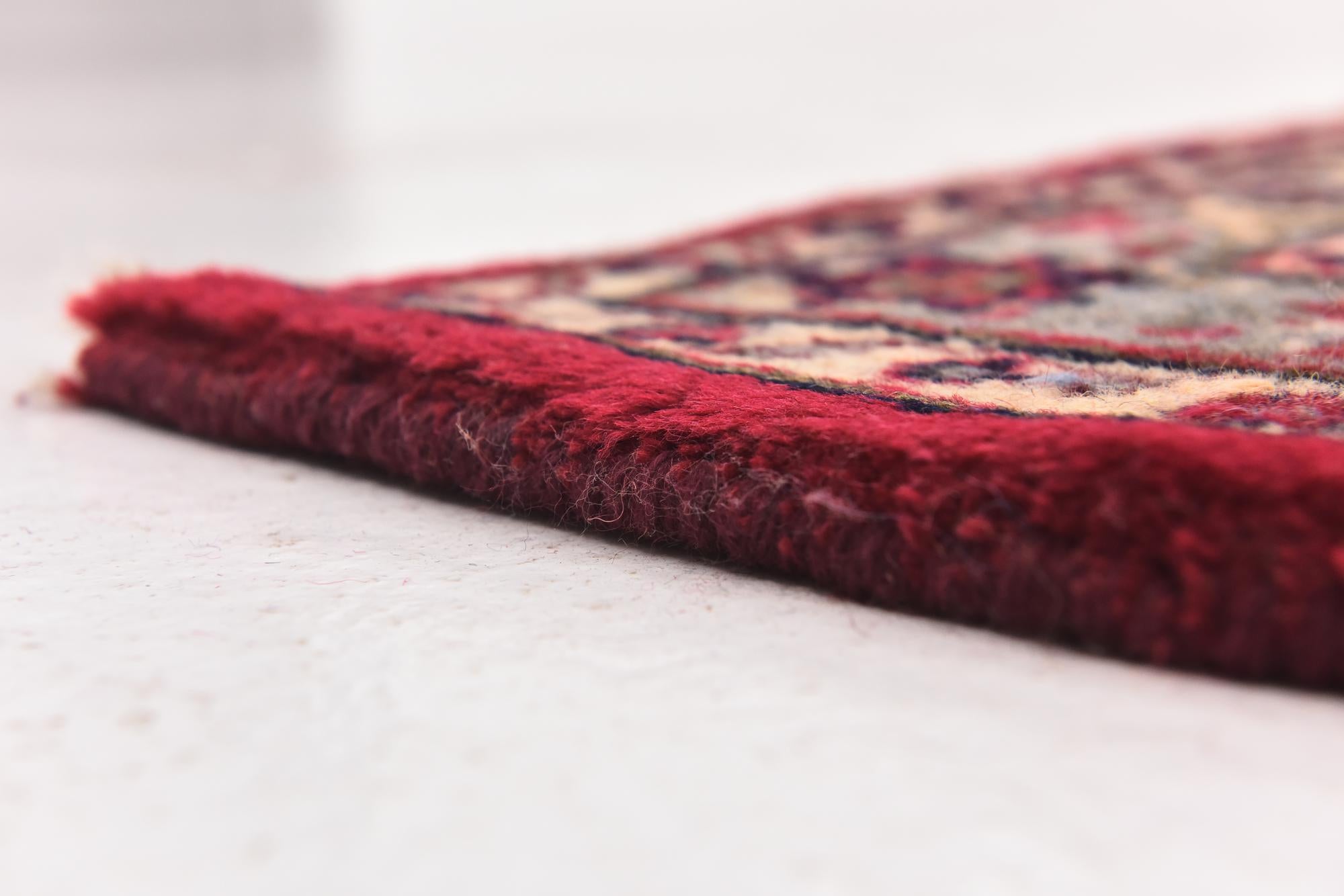 9' 6 x 13' Hand Knotted Mashad Persian Wool Rug