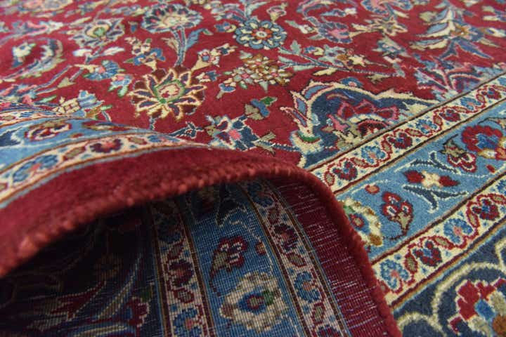 9' 9 x 12' 9 Hand Knotted Mashad Persian Wool Rug