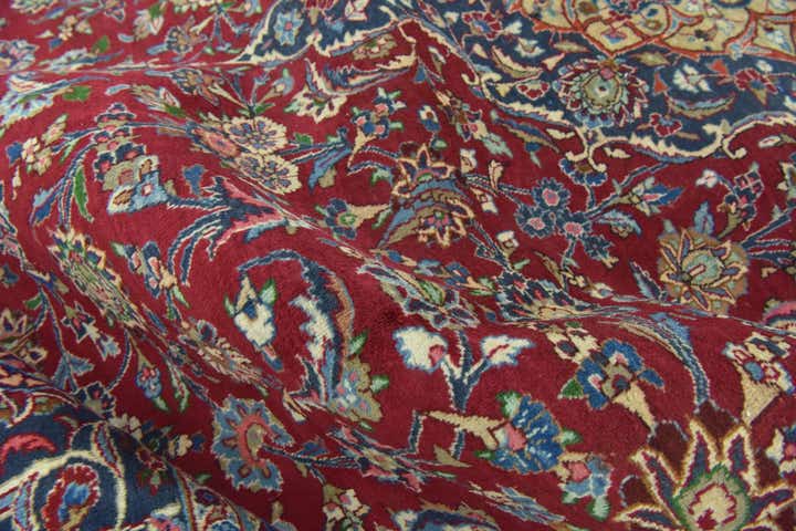 9' 9 x 12' 9 Hand Knotted Mashad Persian Wool Rug