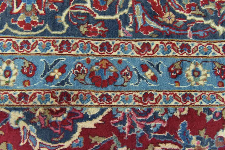 9' 9 x 12' 9 Hand Knotted Mashad Persian Wool Rug