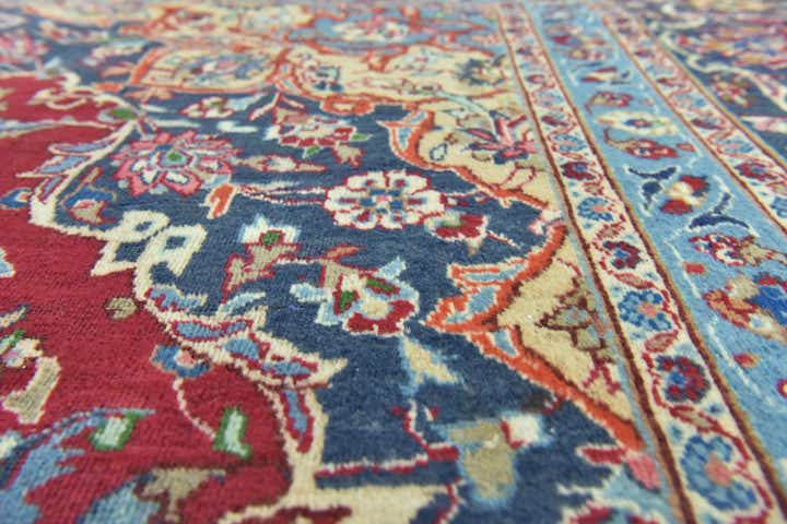 9' 9 x 12' 9 Hand Knotted Mashad Persian Wool Rug