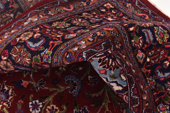 9' 8 x 12' 10 Hand Knotted Mashad Persian Wool Rug