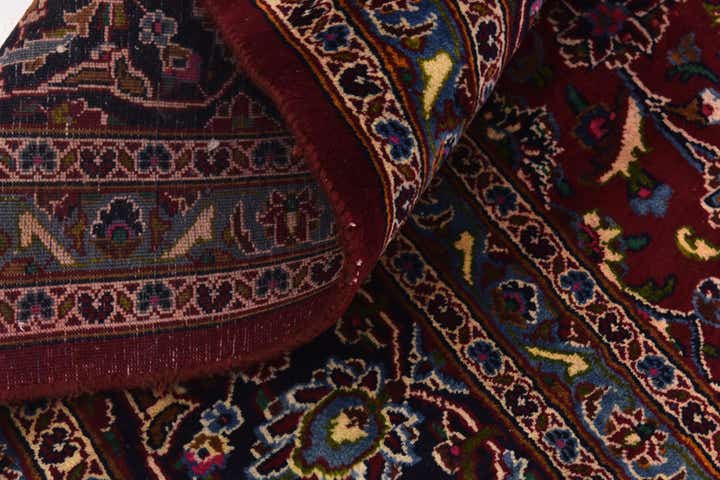 9' 9 x 12' 6 Hand Knotted Mashad Persian Wool Rug