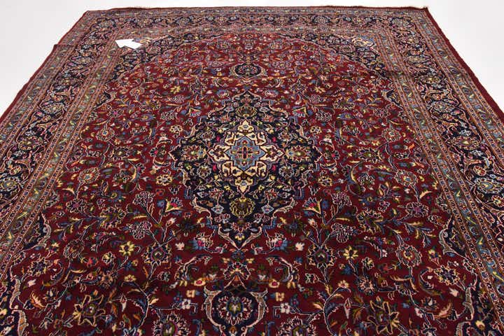9' 9 x 12' 6 Hand Knotted Mashad Persian Wool Rug