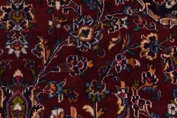 9' 9 x 12' 6 Hand Knotted Mashad Persian Wool Rug