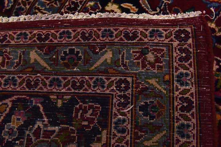 9' 9 x 12' 6 Hand Knotted Mashad Persian Wool Rug