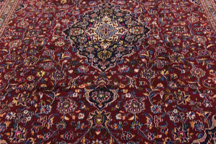 9' 9 x 12' 6 Hand Knotted Mashad Persian Wool Rug