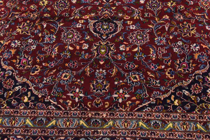 9' 9 x 12' 6 Hand Knotted Mashad Persian Wool Rug