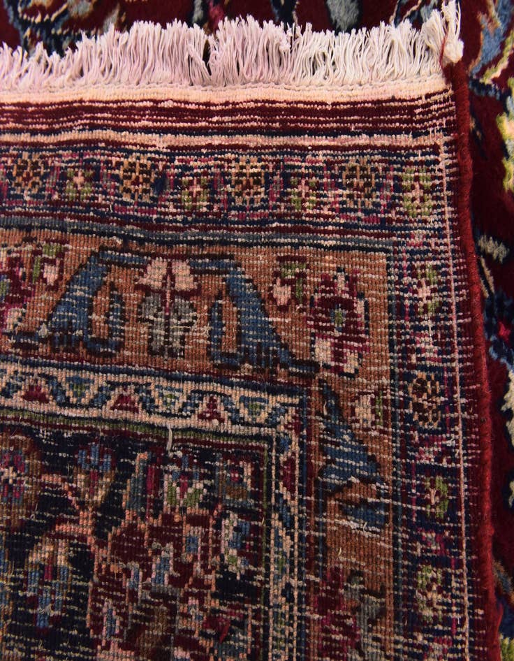 Detail image of 9' 7 x 13'  Hand Knotted Mashad Persian Wool Rug