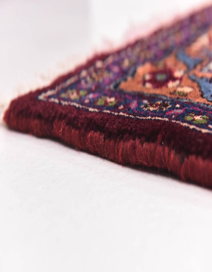 Detail image of 9' 7 x 13'  Hand Knotted Mashad Persian Wool Rug