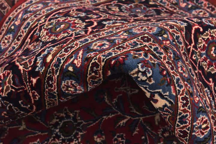 10' x 12' 6 Hand Knotted Mashad Persian Wool Rug
