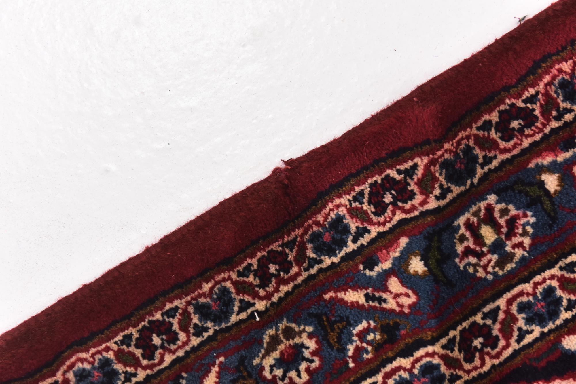 10' x 12' 6 Hand Knotted Mashad Persian Wool Rug