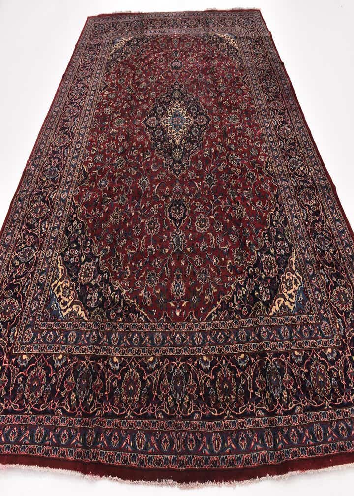 10' x 12' 6 Hand Knotted Mashad Persian Wool Rug