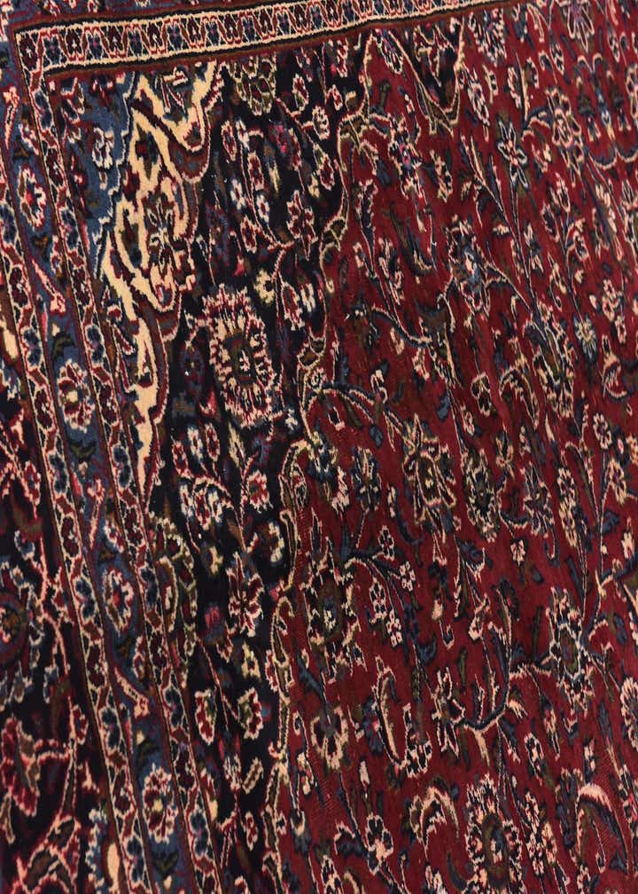 10' x 12' 6 Hand Knotted Mashad Persian Wool Rug