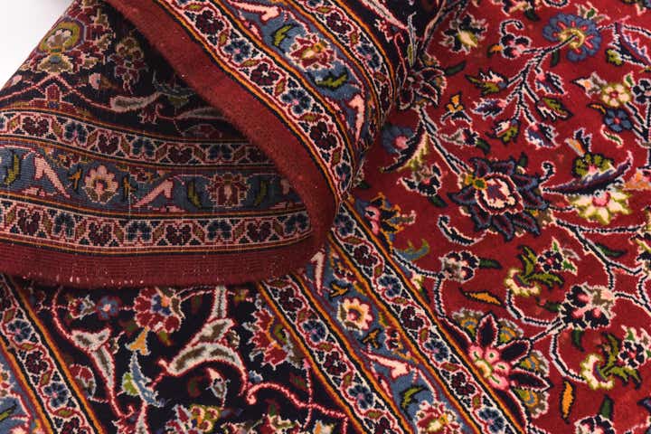 9' 8 x 12' 6 Hand Knotted Mashad Persian Wool Rug