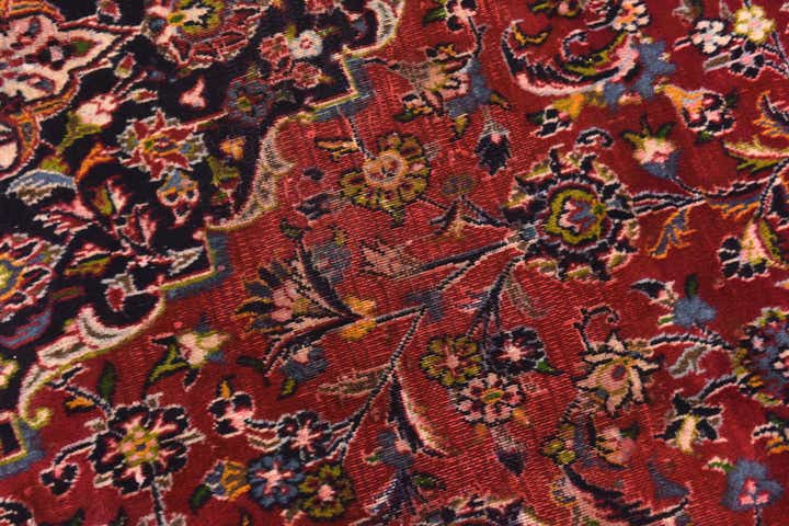 9' 8 x 12' 6 Hand Knotted Mashad Persian Wool Rug
