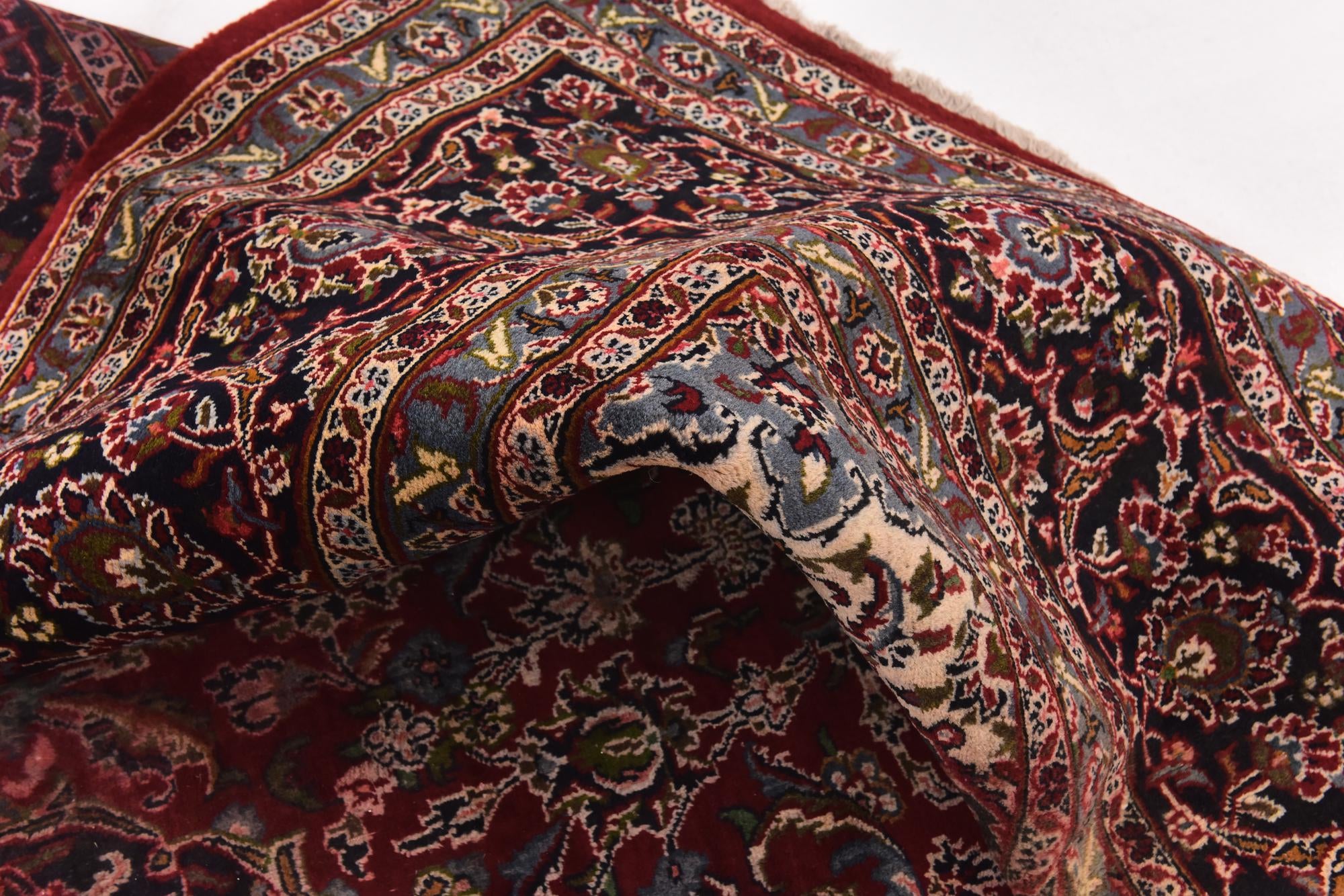 9' 8 x 12' 6 Hand Knotted Mashad Persian Wool Rug