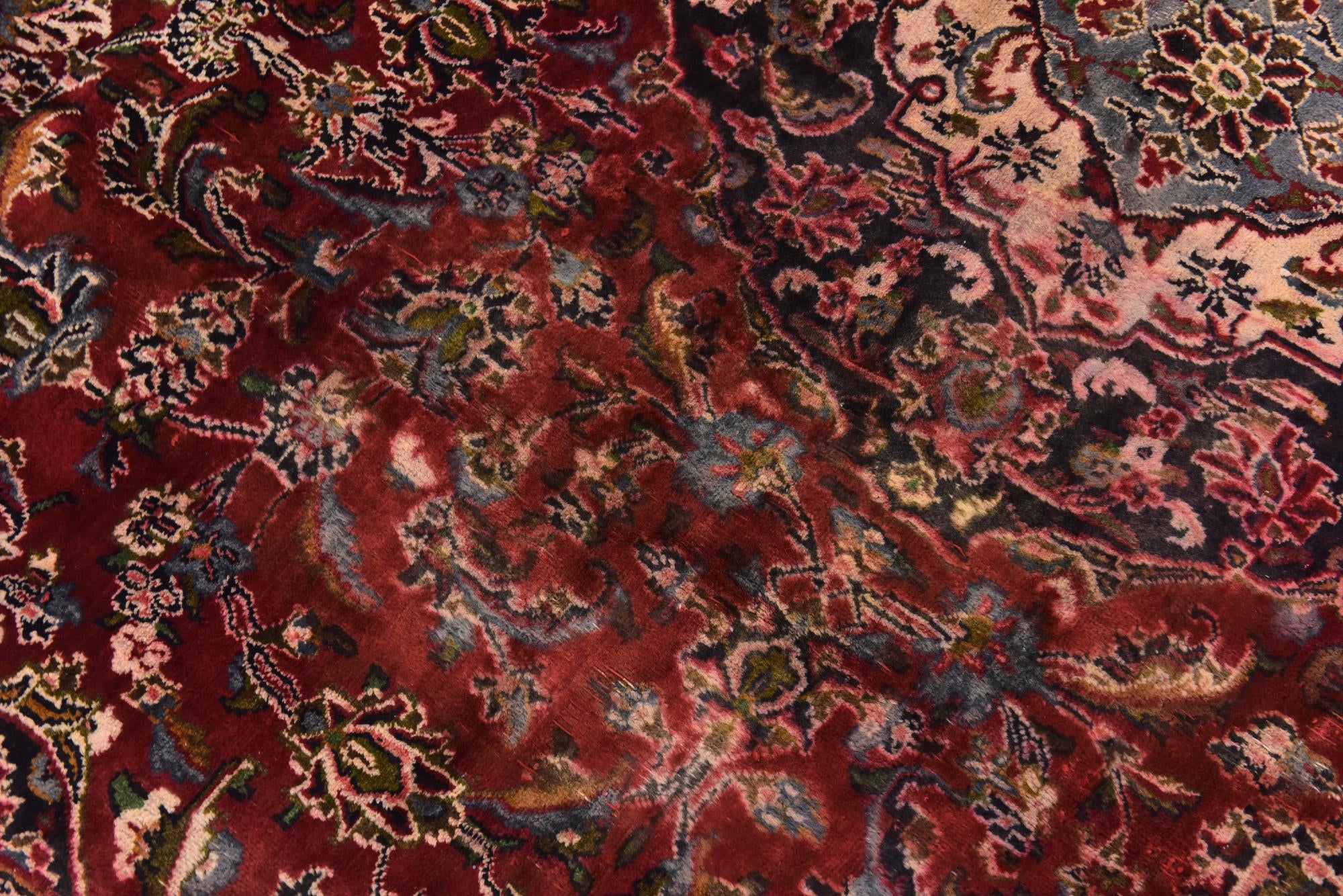 9' 8 x 12' 6 Hand Knotted Mashad Persian Wool Rug
