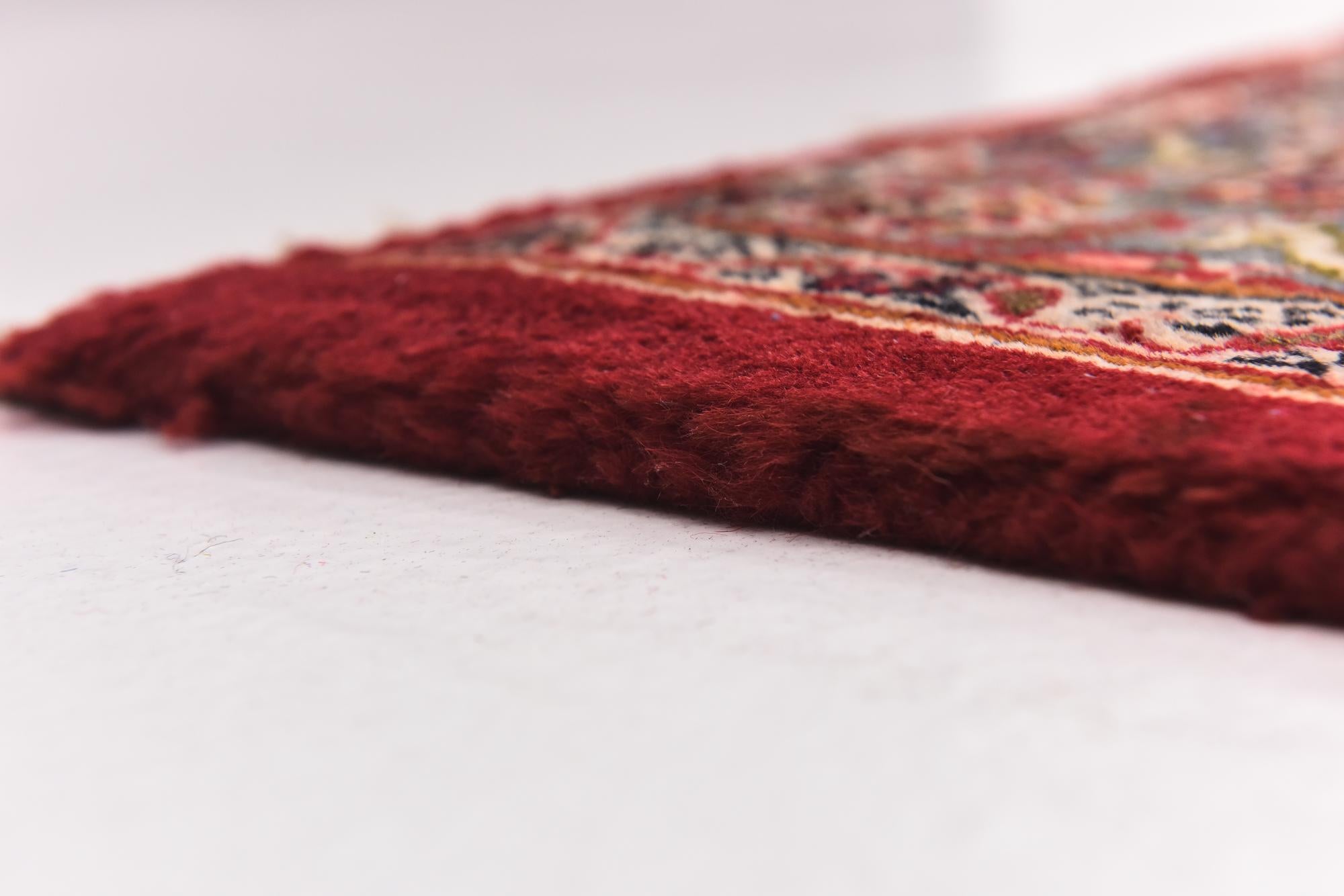 9' 8 x 12' 6 Hand Knotted Mashad Persian Wool Rug