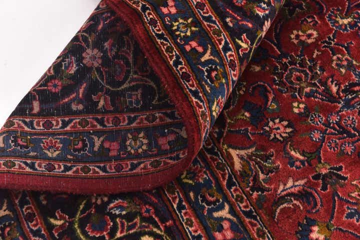 9' 10 x 13' Hand Knotted Mashad Persian Wool Rug