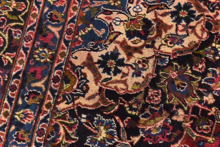 9' 10 x 13' Hand Knotted Mashad Persian Wool Rug