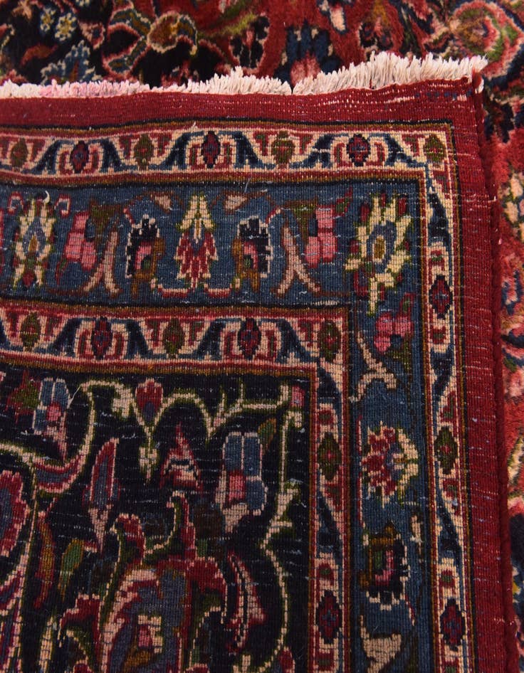 Detail image of 9' 10 x 13'  Hand Knotted Mashad Persian Wool Rug