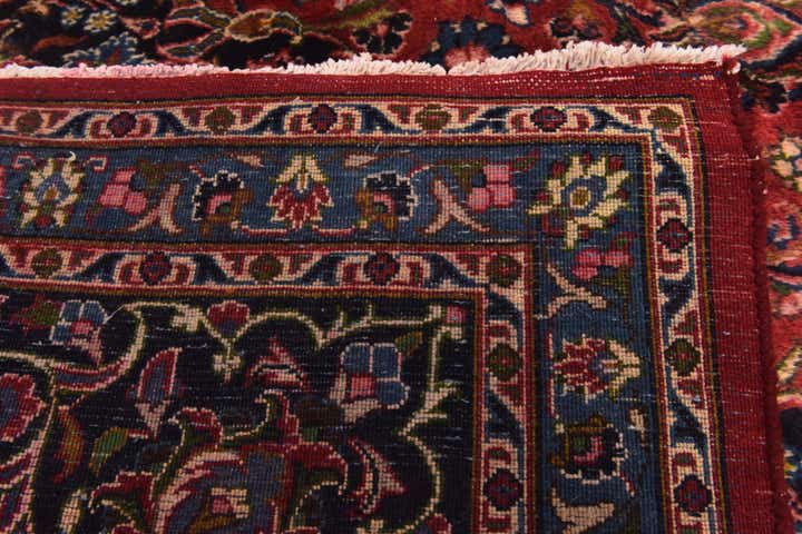 9' 10 x 13' Hand Knotted Mashad Persian Wool Rug