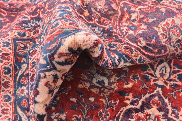 9' x 12' 10 Hand Knotted Mashad Persian Wool Rug