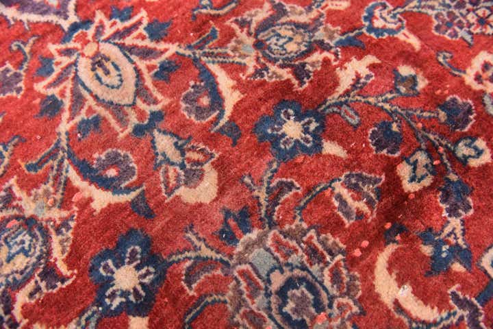 9' x 12' 10 Hand Knotted Mashad Persian Wool Rug