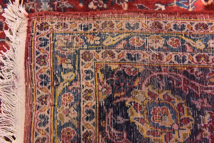 9' x 12' 10 Hand Knotted Mashad Persian Wool Rug