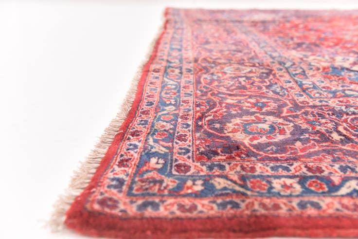 Detail image of 9' x 12' 10 Hand Knotted Mashad Persian Wool Rug