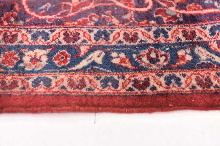 9' x 12' 10 Hand Knotted Mashad Persian Wool Rug