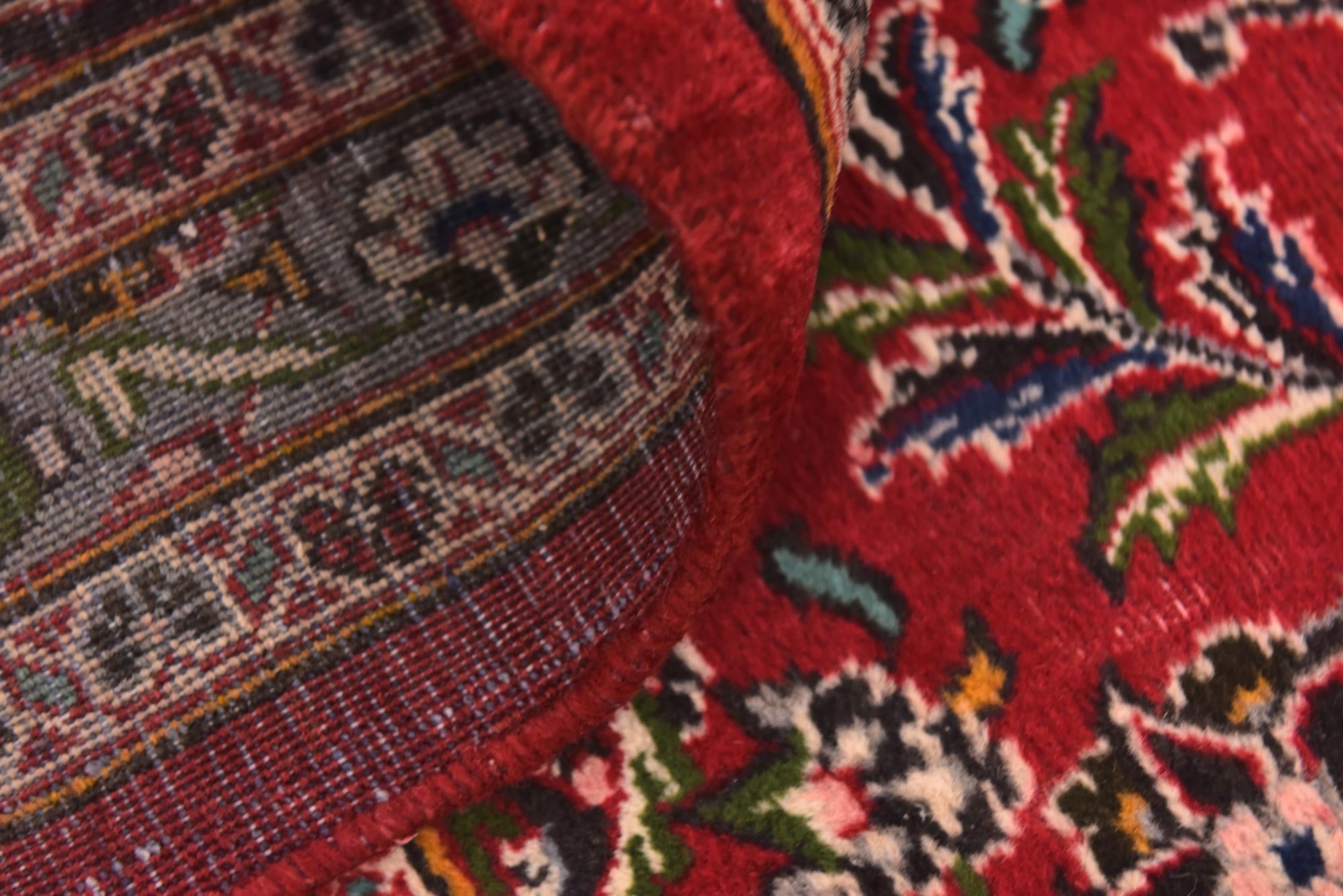9' 8 x 12' 6 Hand Knotted Mashad Persian Wool Rug