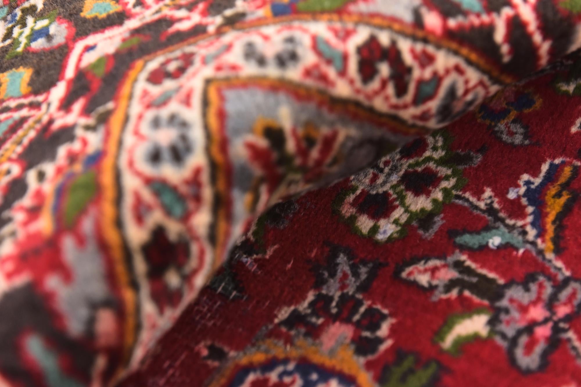 9' 8 x 12' 6 Hand Knotted Mashad Persian Wool Rug