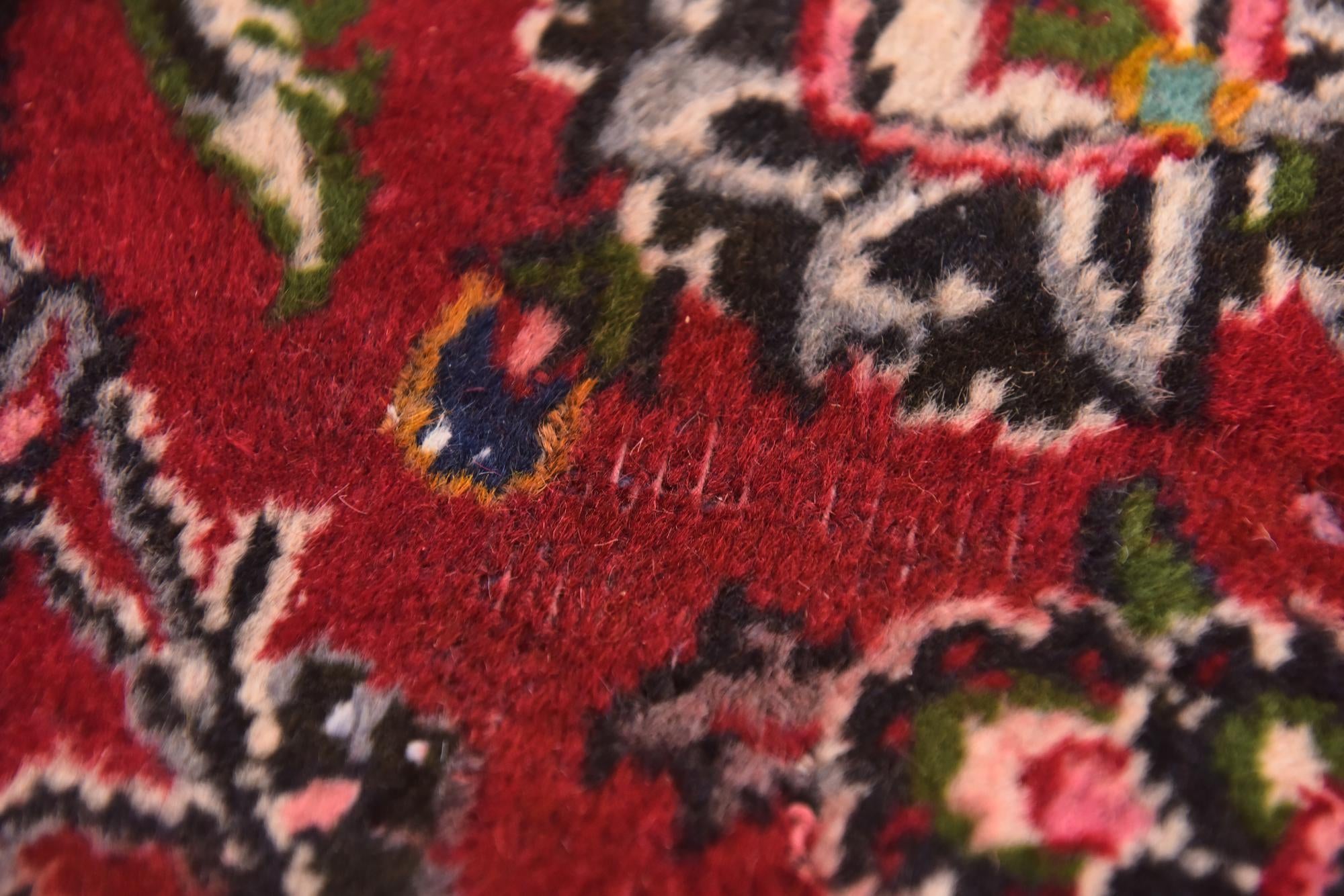 9' 8 x 12' 6 Hand Knotted Mashad Persian Wool Rug