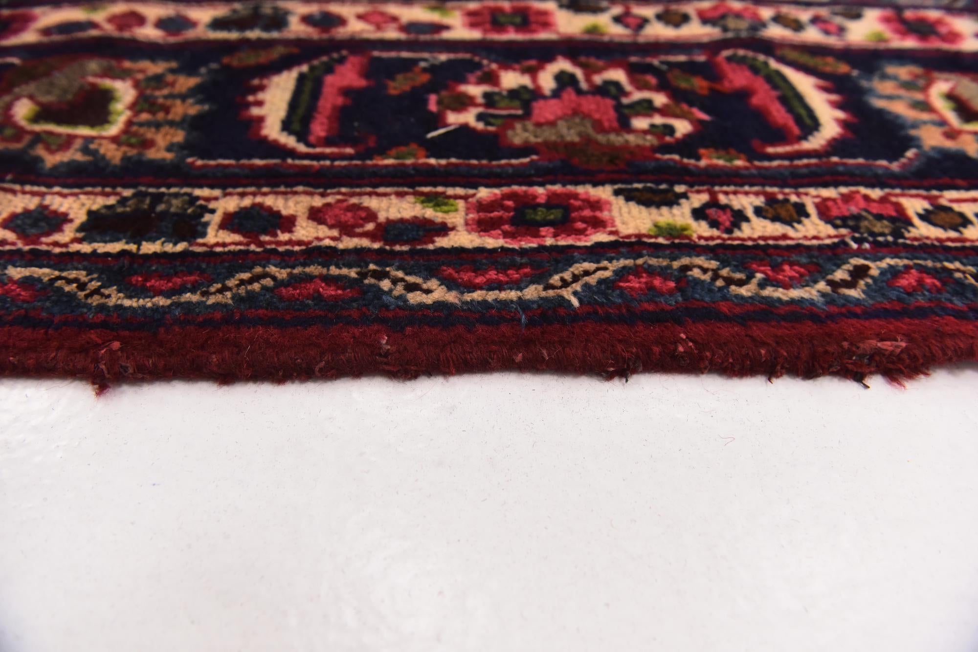 9' 8 x 12' 4 Hand Knotted Mashad Persian Wool Rug