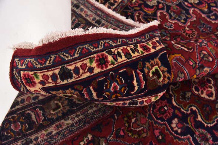 9' 8 x 12' 4 Hand Knotted Mashad Persian Wool Rug