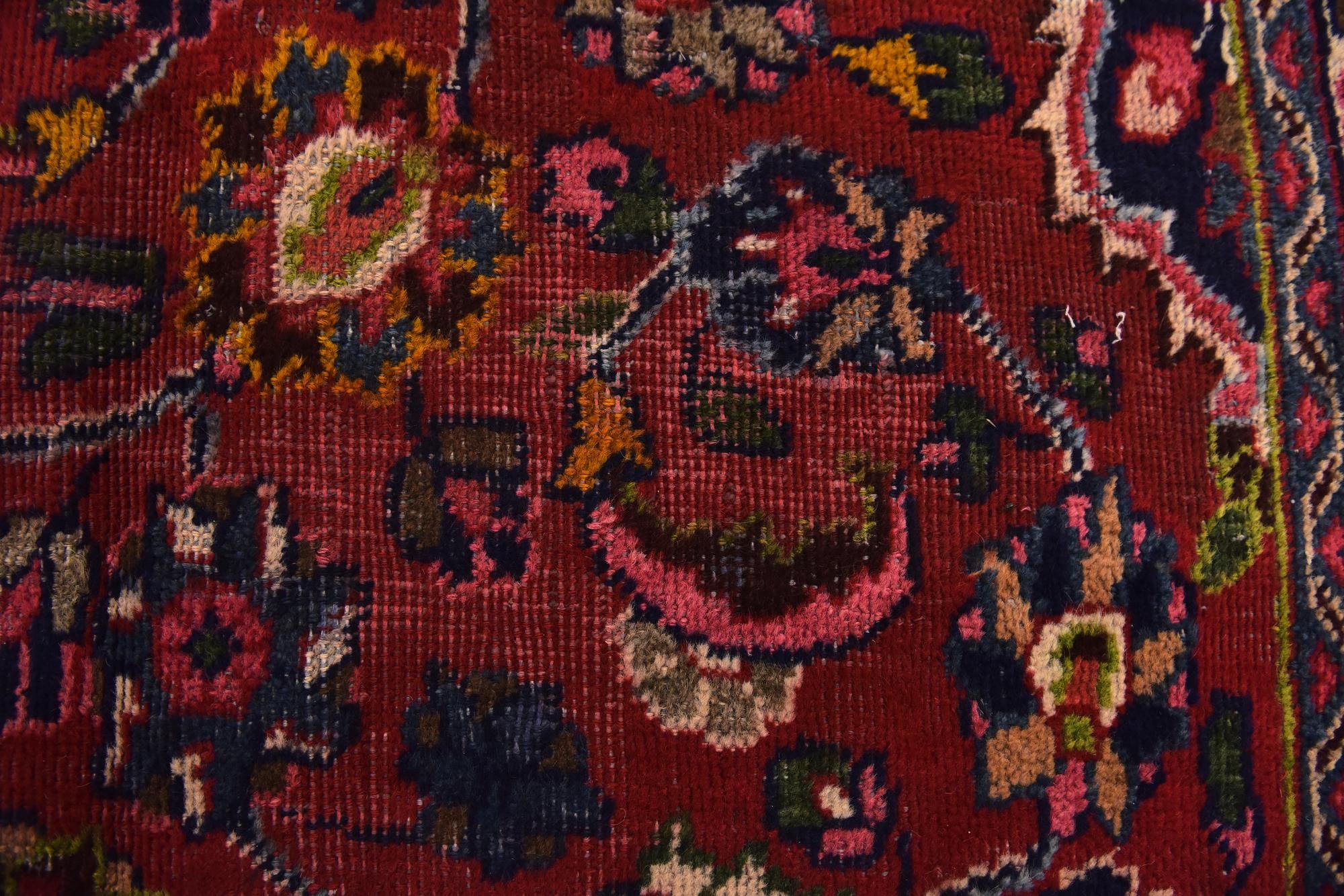 9' 8 x 12' 4 Hand Knotted Mashad Persian Wool Rug