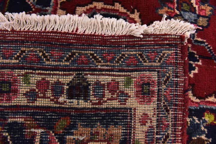 9' 8 x 12' 4 Hand Knotted Mashad Persian Wool Rug